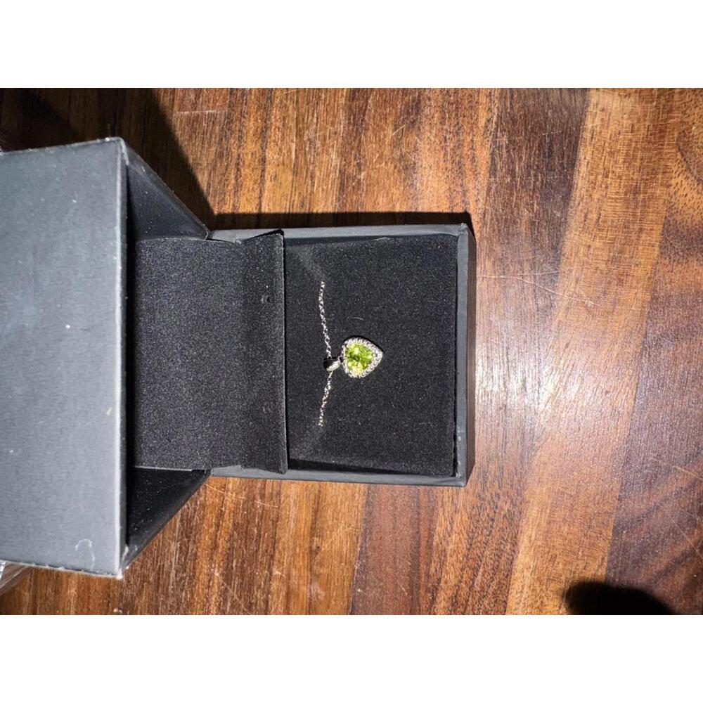 Peridot Heart Necklace Sterling Silver Kay